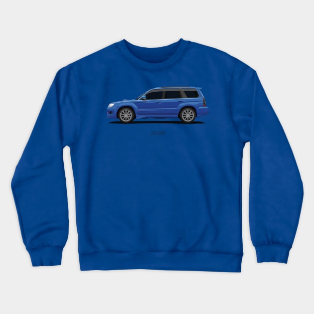 Forester SG STI Facelift Blue Crewneck Sweatshirt by ARVwerks